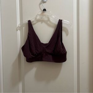 Parade Women’s Lush Ribbed Bralette Chocolate Brown Size 1.5 No Padding